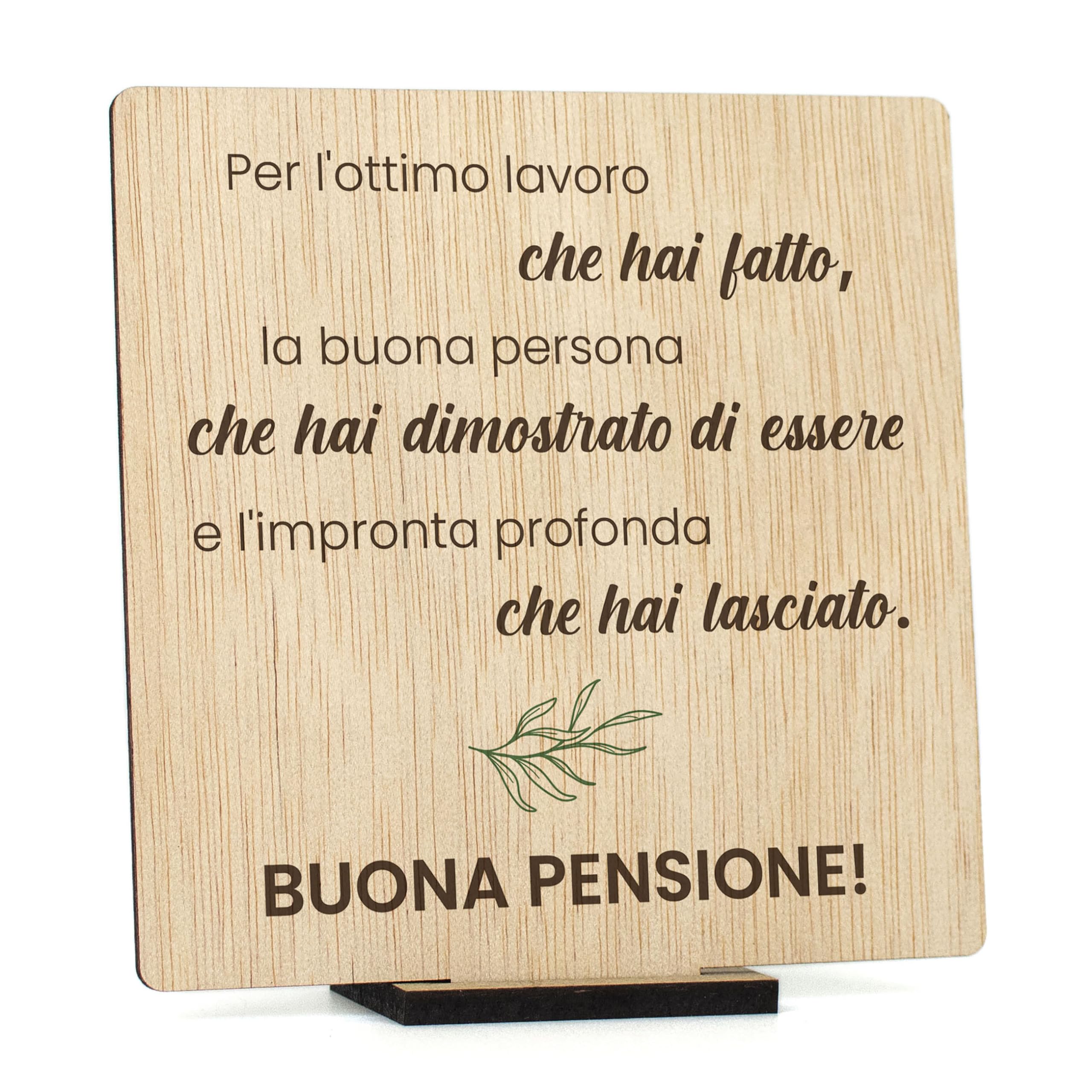 CONTRAXT Biglietto Originale per la Pensione in Legno. Regali Unici per la Pensione per Uomini e Donne, Colleghi, Capoufficio, Amici, Insegnanti (Pensione)