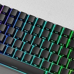 dagaladoo Black keycap Set,Shine Through keycaps 60