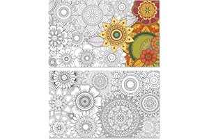 2pcs Jumbo Mandala Coloring Posters, 100x60cm/39.37x23.62in Large Motivational Coloring Posters for Kids Adults Teens Art Cra