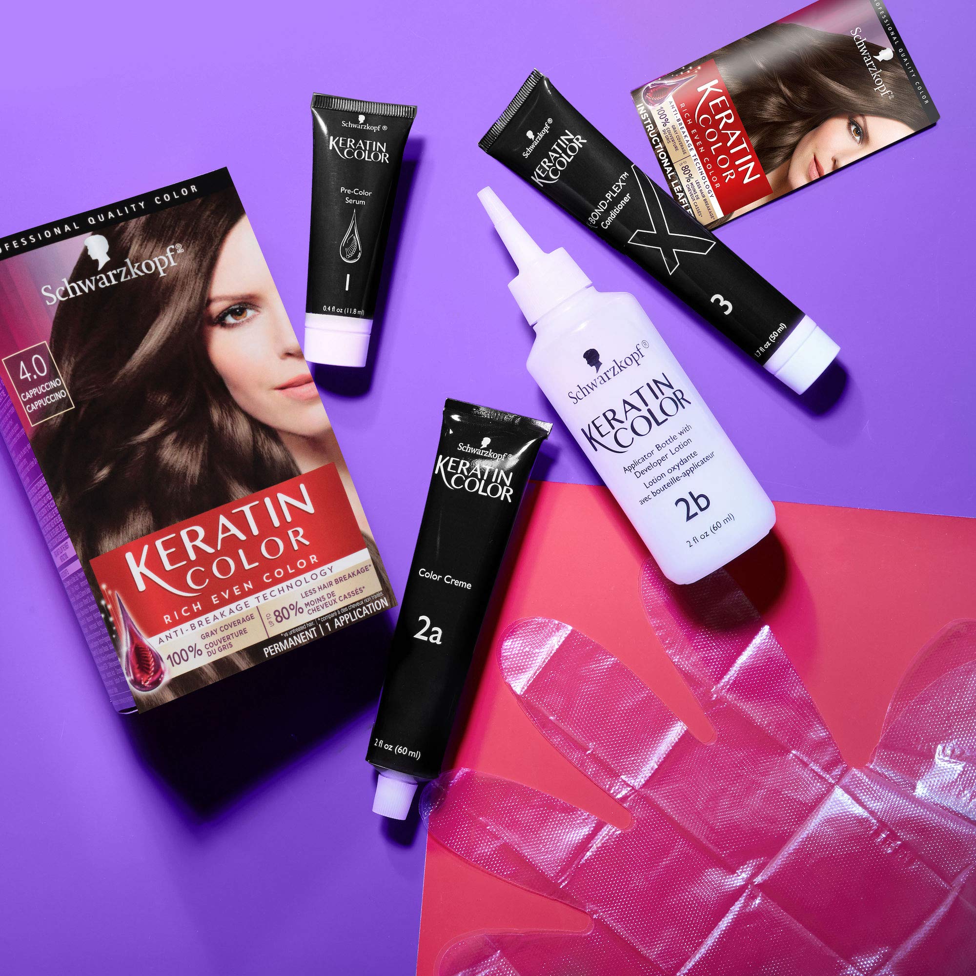 Schwarzkopf Keratin Color Permanent Hair Color Cream, 4.3 Red Velvet Brown