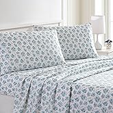 Modern Threads Printed 4-Piece Extra Soft Bedding Sheets & Pillowcase Set, Deep Pocket up to 16 inch Mattress Forever Roses King