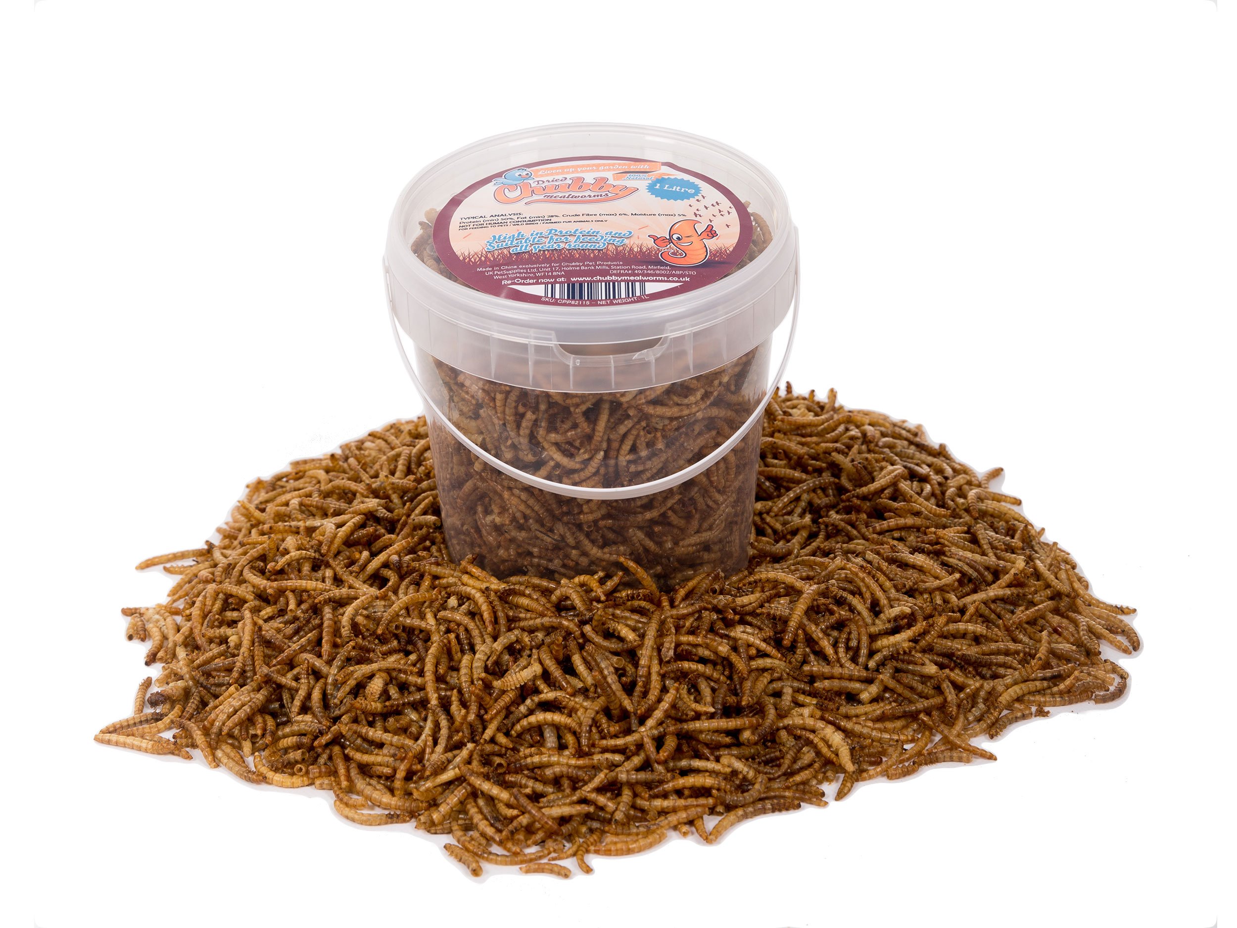 1 Litre Chubby Dried Mealworms with Free Delivery for Wild Birds eBay