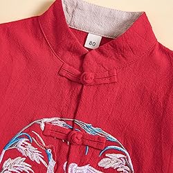 Pukdaswr Boy Tang Suit Retro Long Sleeve Shirt