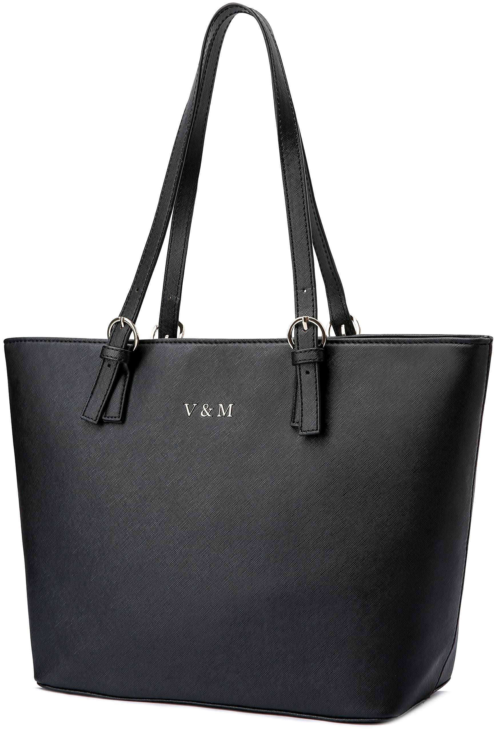 Vanessa & Melissa® Damen Shopper klassisch elegante Handtasche Henkeltasche Schwarz