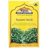Rani Fenugreek Leaves Dried, All Natural (Kasoori Methi) 100g (3.5oz) ~ Gluten Friendly | NON-GMO ~ Vegan