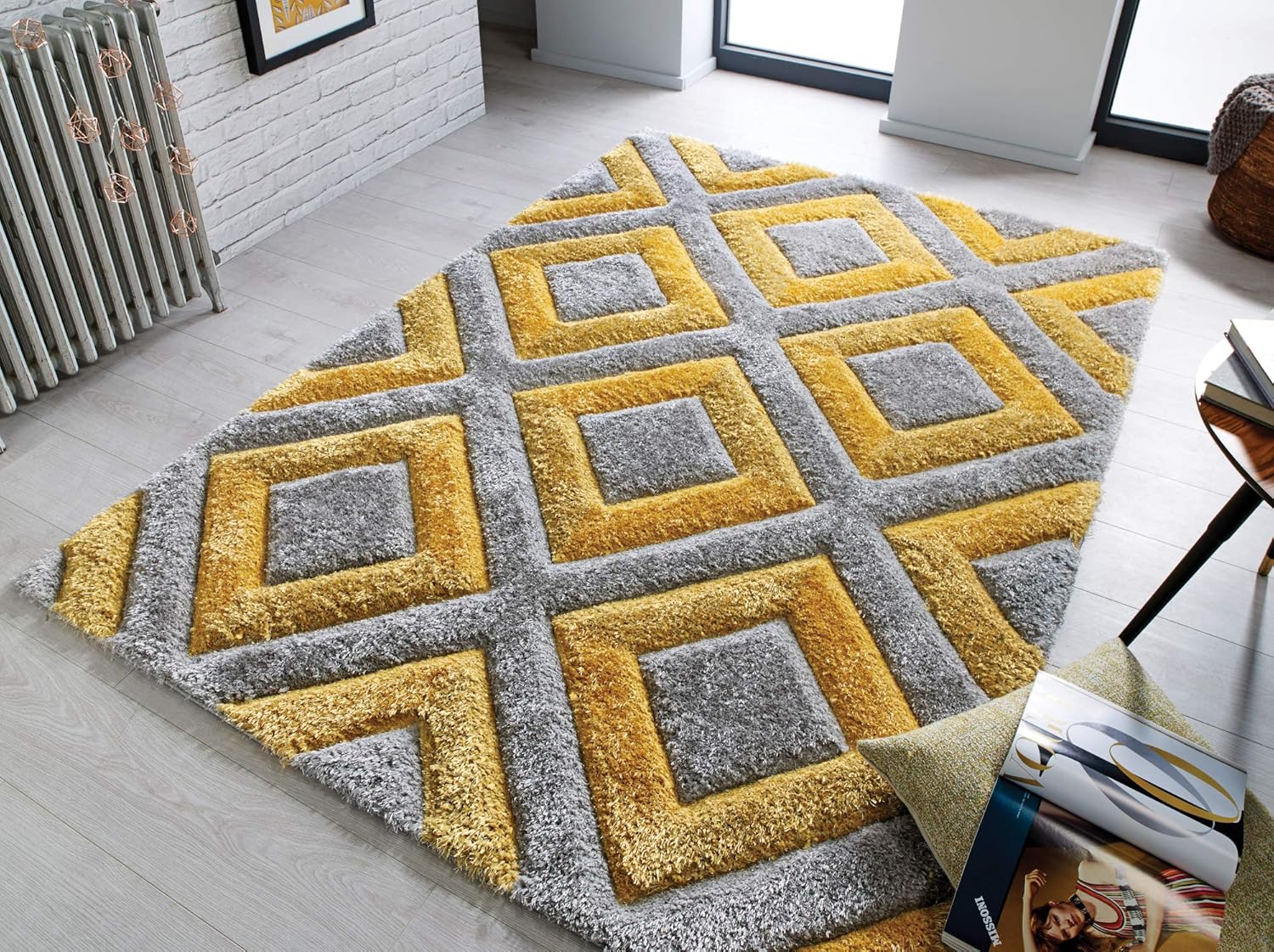  Lord of Rugs Quality Modern Very Soft Heavy Thick Velvet 3D Diamond