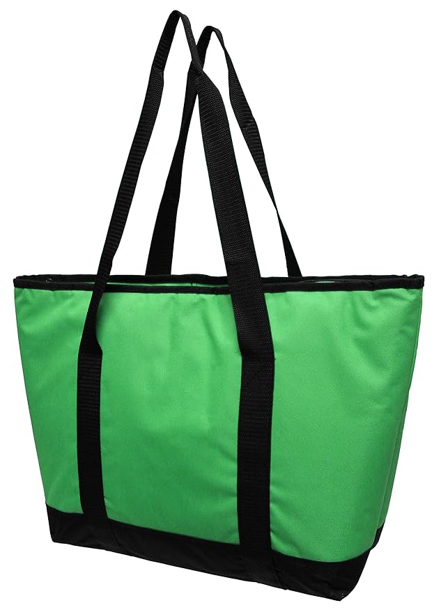 Earthwise Insulated Grocery Bag Shopping Tote With Waterproof Lining And Zipper Closure Extra