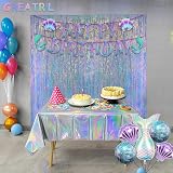 GREATRIL Iridescent Foil Fringe Curtain 1m x 2m Pack of 2 Backdrop view 5