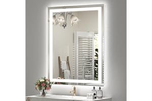 CHARMOR 28x32 LED Mirror for Bathroom Wall, Bathroom Vanity Mirror with Lights, Backlit and Front Lighted, Dimmable, Anti-Fog, Memory, Shatter-Proof, ETL Listed (Horizontal/Vertical)