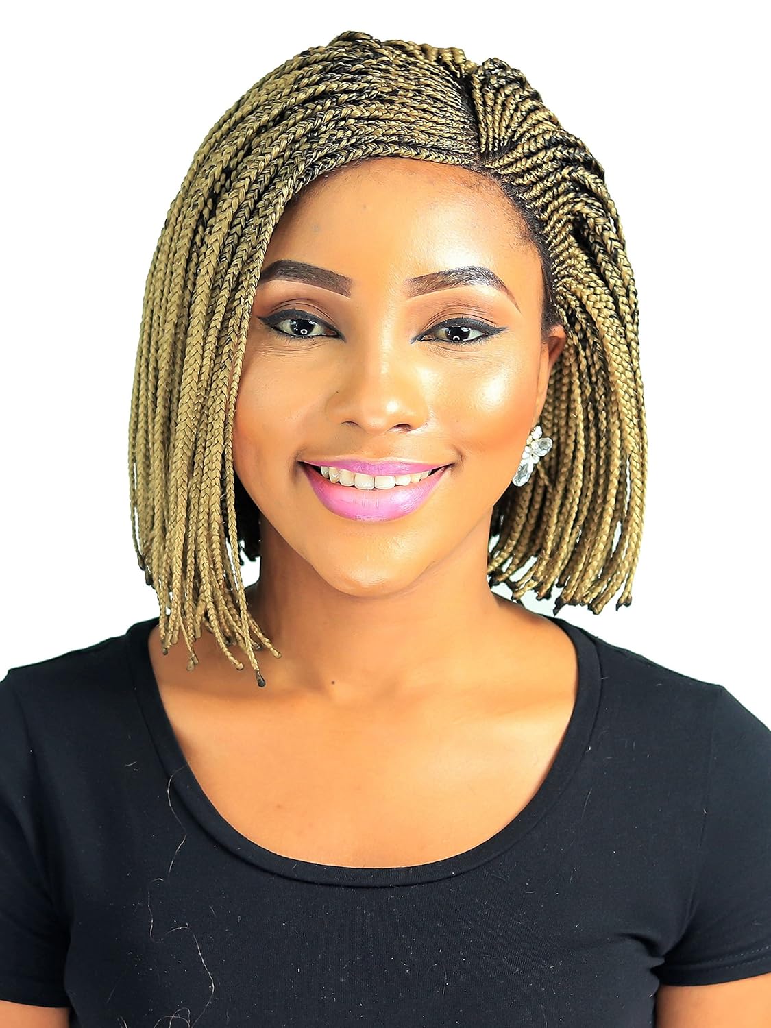 Amazon Com Cornrow V Side Part Braid Wig Color 27 12 Inches Beauty