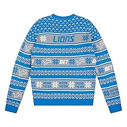 FOCO Standard NFL Big Logo Ugly Sweater, Team Color
