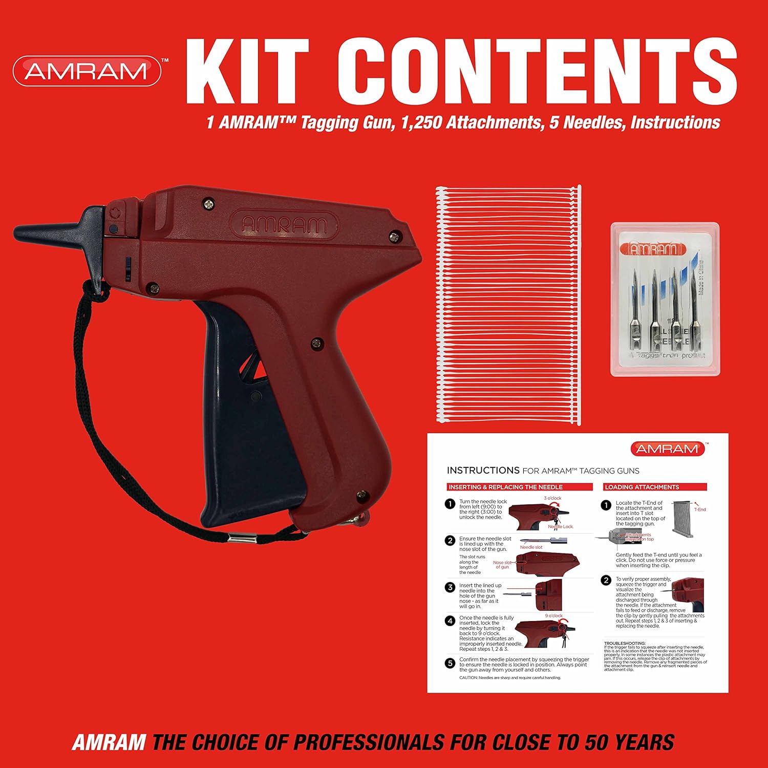 Tag Guns Garvey Standard Tag Gun Extra Needle 1000 3" GREEN Barbs Cloth