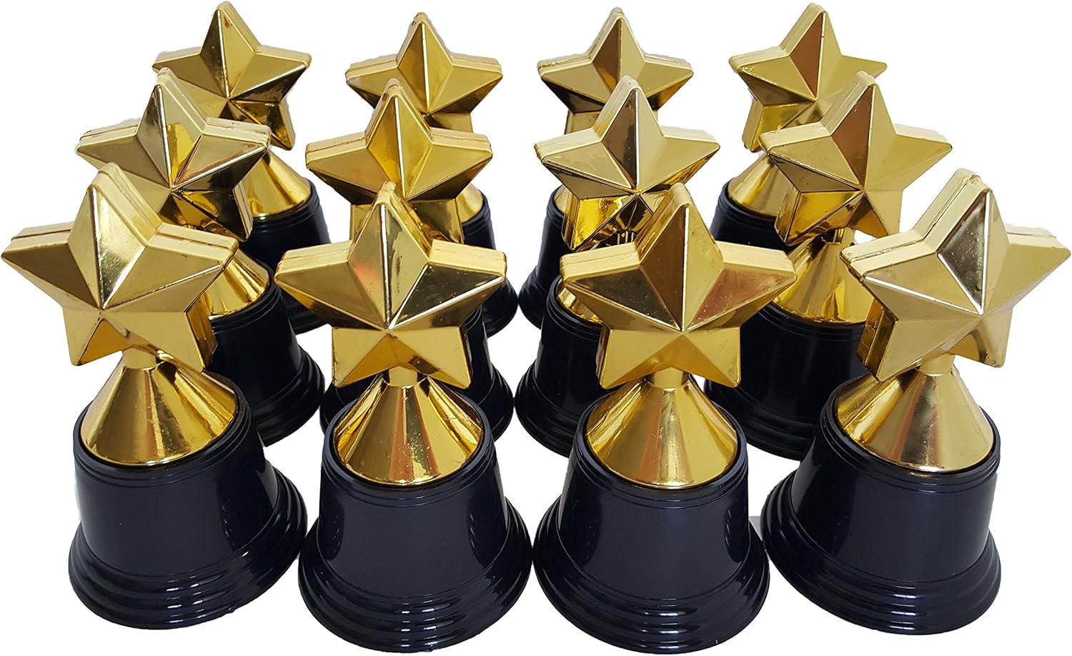 Dondor Plastic Gold Trophy Awards - Bulk Trophy Awards! (Star) : Sports & Outdoors
