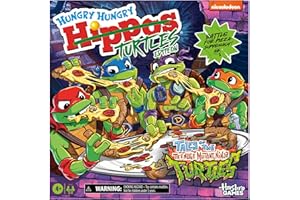 Hungry Hungry Hippos: Teenage Mutant Ninja Turtles Edition Game | Ages 4 and Up | 2 to 4 Players | Kids Board Games | Gifts f