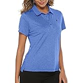 YSENTO Women Golf Shirts Clothes Dry Fit Short Sleeve Moisture Wicking Collared Polo Shirts Tops Apparel