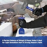 Faithfull FAIFG212 Club Hammer 2.5lb 1.1kg Fibreglass Handle Demolition view 3