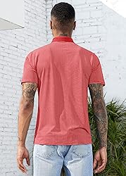 Wancafoke Polo Shirt for Men Short Sleeve Golf