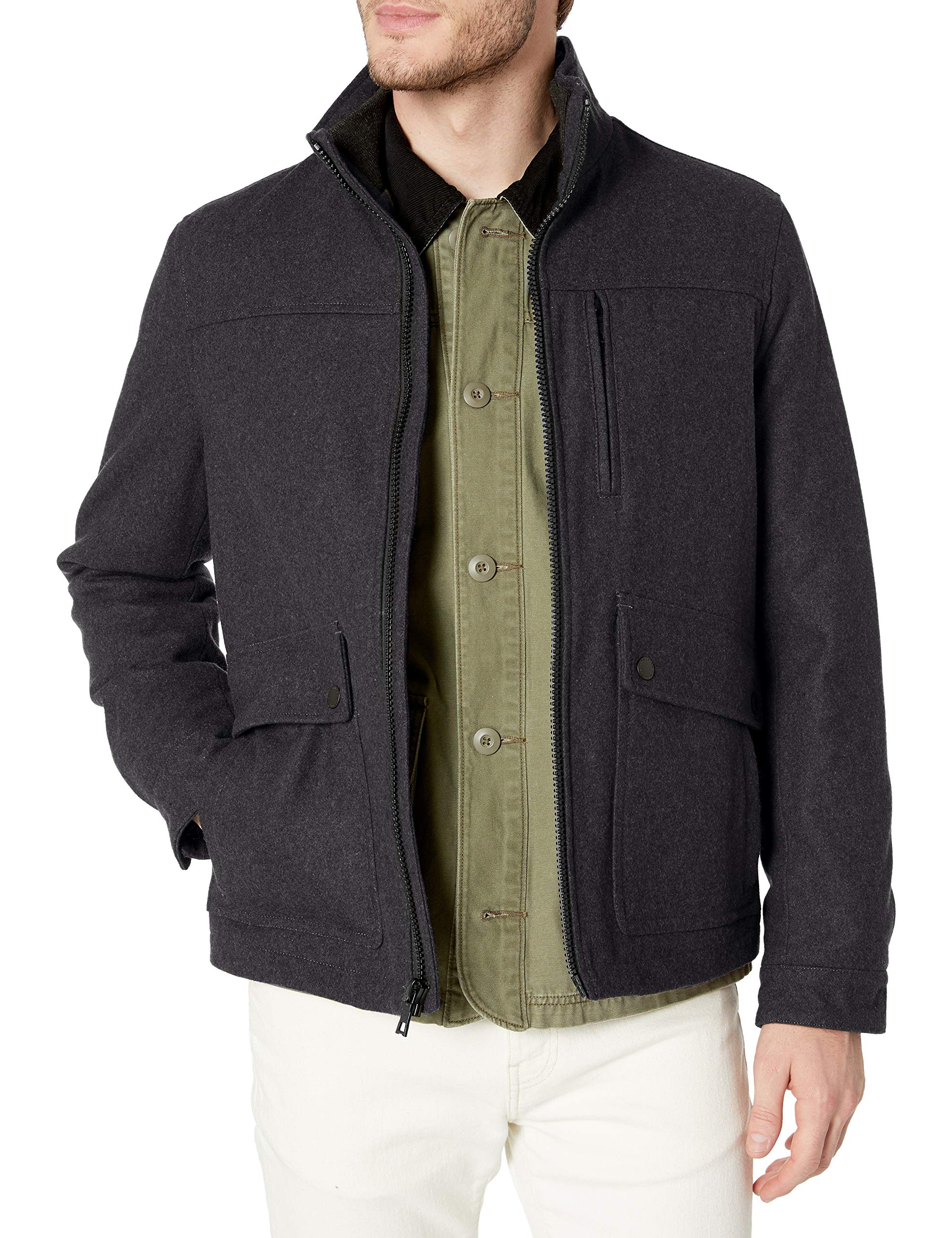 Nautica Men's Wool Melton Jacket Nautical Fashions