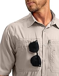 Men's Fishing Shirts with Zipper Pockets UPF