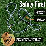 Total Pet Figure of 8 Dog Lead Small/Medium Grey Anti Pull Padding Nose view 5
