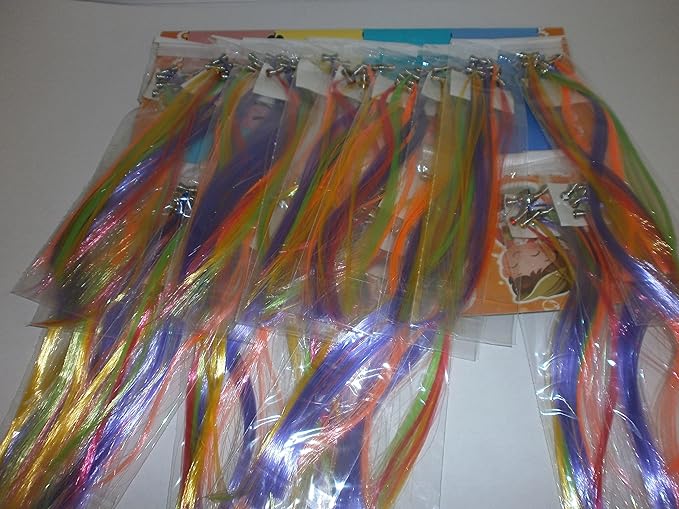 Haarsträhnen/ Haarsträhnchen 24 Stück Bunt für Kinder