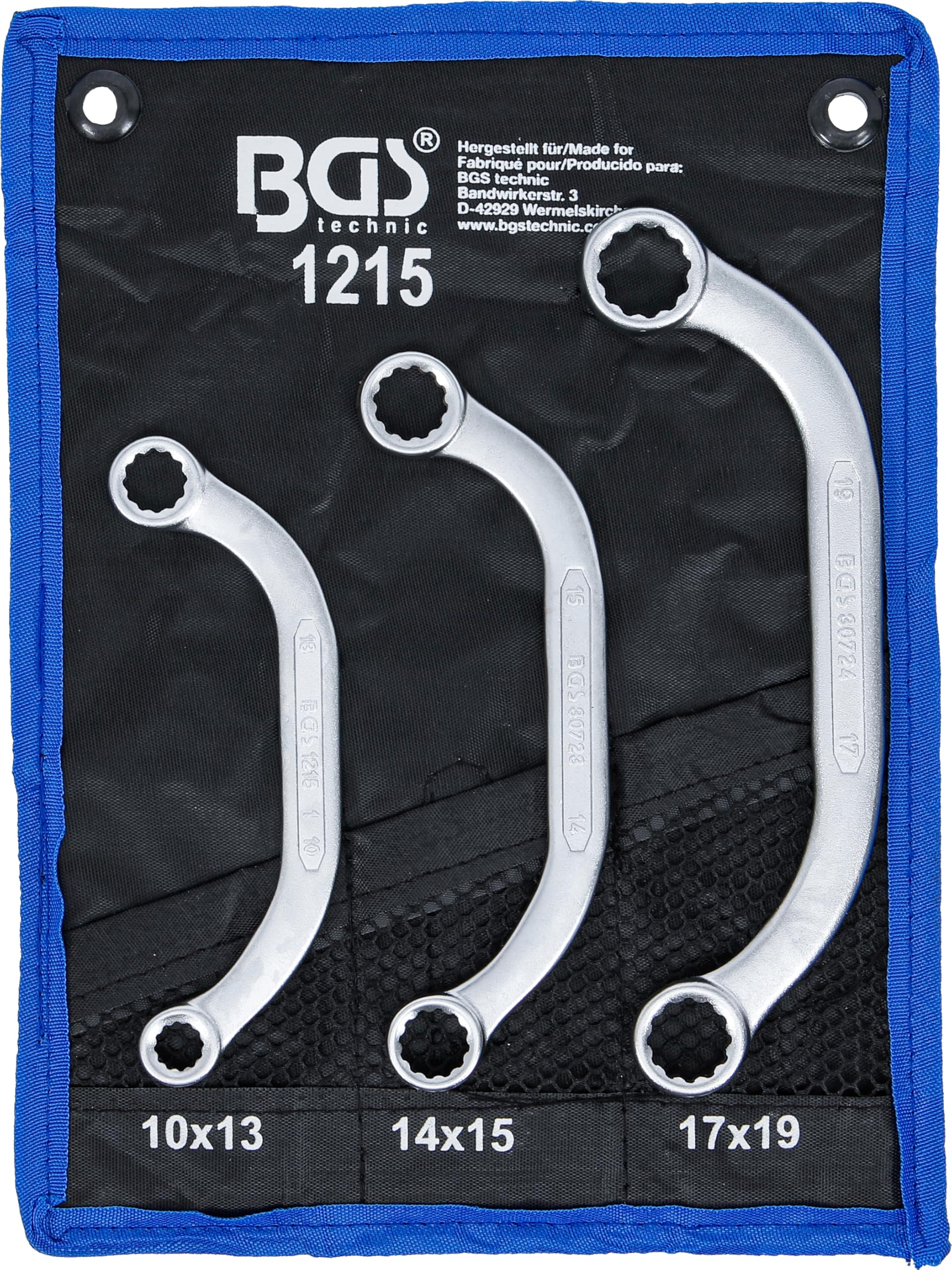 BGS 1215 | Obstruction Ring Spanner Set | 10 x 13 - 17 x 19 mm | 3 pcs.