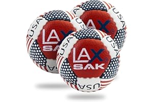 Lax Sak Soft Practice Lacrosse Balls, 3 Pack - Same Weight & Size as a Regulation Lacrosse Balls, Great for Indoor & Outdoor Practices, Less Bounce & Minimal Rebounds