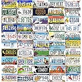 50 US States Complete Set, Vintage Style License Plates Replica, Embossed Iron Number Tags, Prop Car Registration Plates, 12x