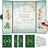 Pranski Green 1st-99th Happy Birthday Party Decorations 18"x12" Birthday Guest Book for Men Women Suitable for All Ages Birthday Gifts Birthday Card