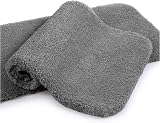 Non Slip Bath Mat 2 Pack Thick Microfiber 50x80cm Dark Gray