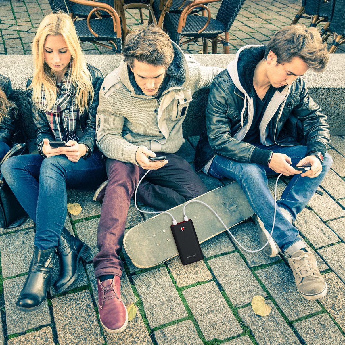 Poweradd Pilot X7 20,000mAh Portable Universal External Power Bank, Red-Black