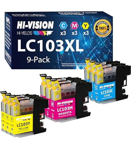 4 Pack LC103XL Cyan Ink Cartridges Compatible With Brother Printers MFC-J Series