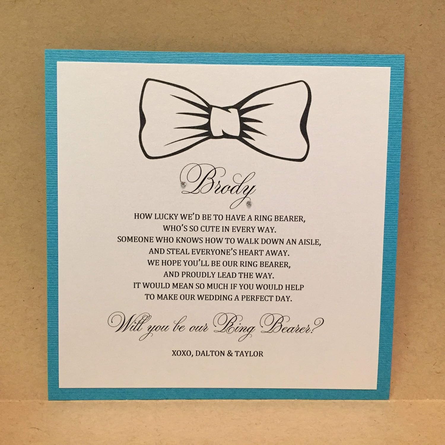 Will You Be My Ring Bearer Card/Be our ring bearer