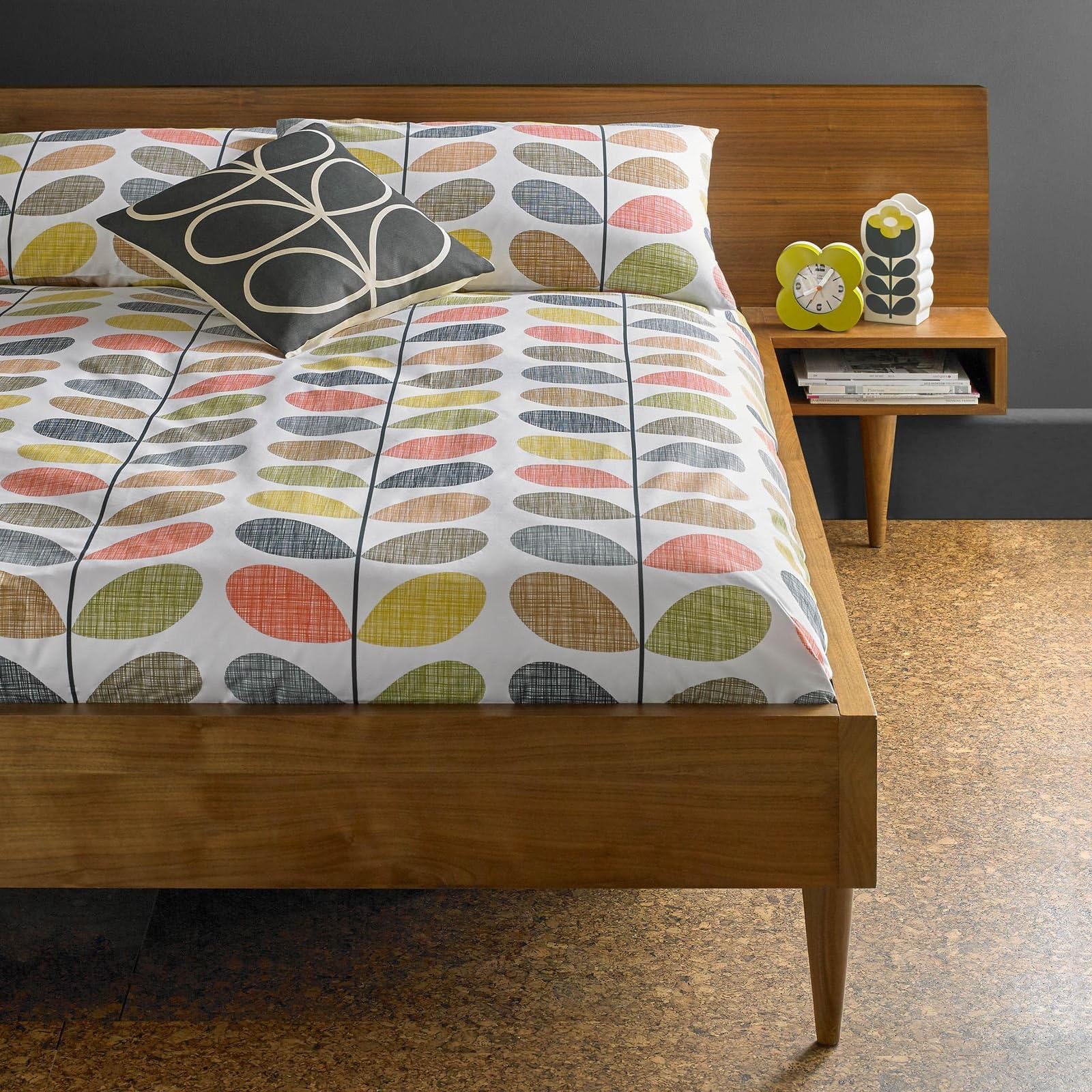 Scribble Stem Multi Duvet Cover, Single 135x200cm