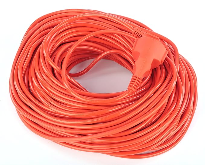 Verlängerungskabel 50 m Stromkabel Kabel Orange Stecker Garten Baustellen V 8