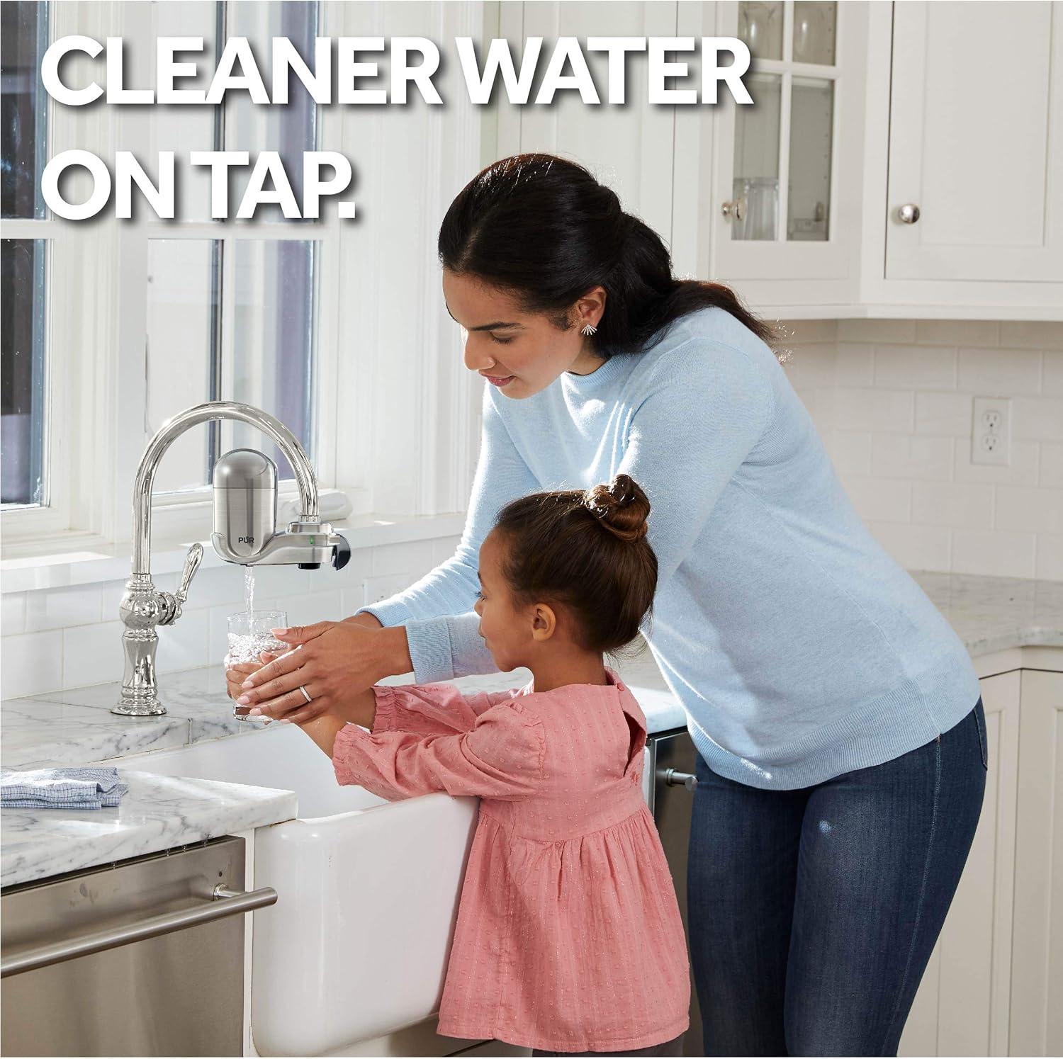 PUR PUR-0A1, Stainless Steel Faucet Mount Water Filtration System - Faucet Mount Water Filters - 
