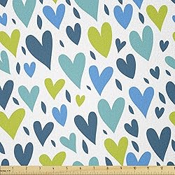 Ambesonne Valentine's Day Fabric by The