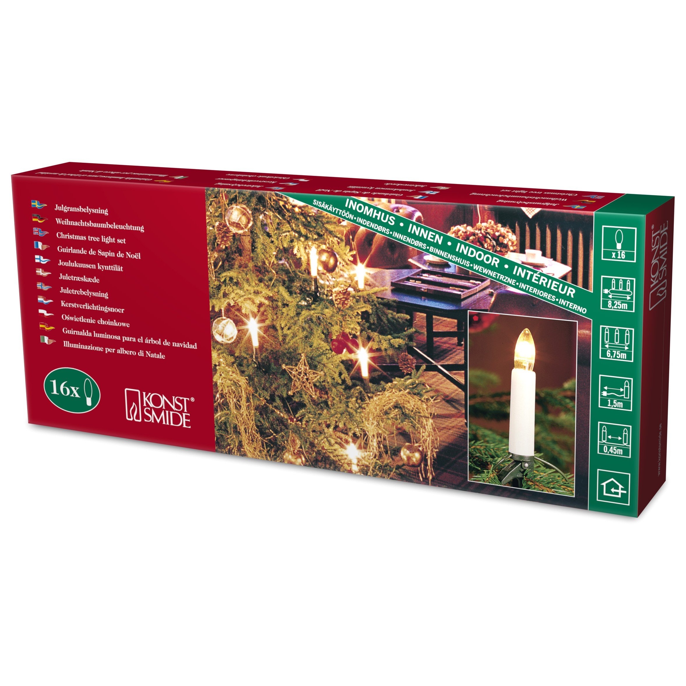 Tree Chains, Inside with toppears, Brass, 16 Birnen, E10 48watts 230volts