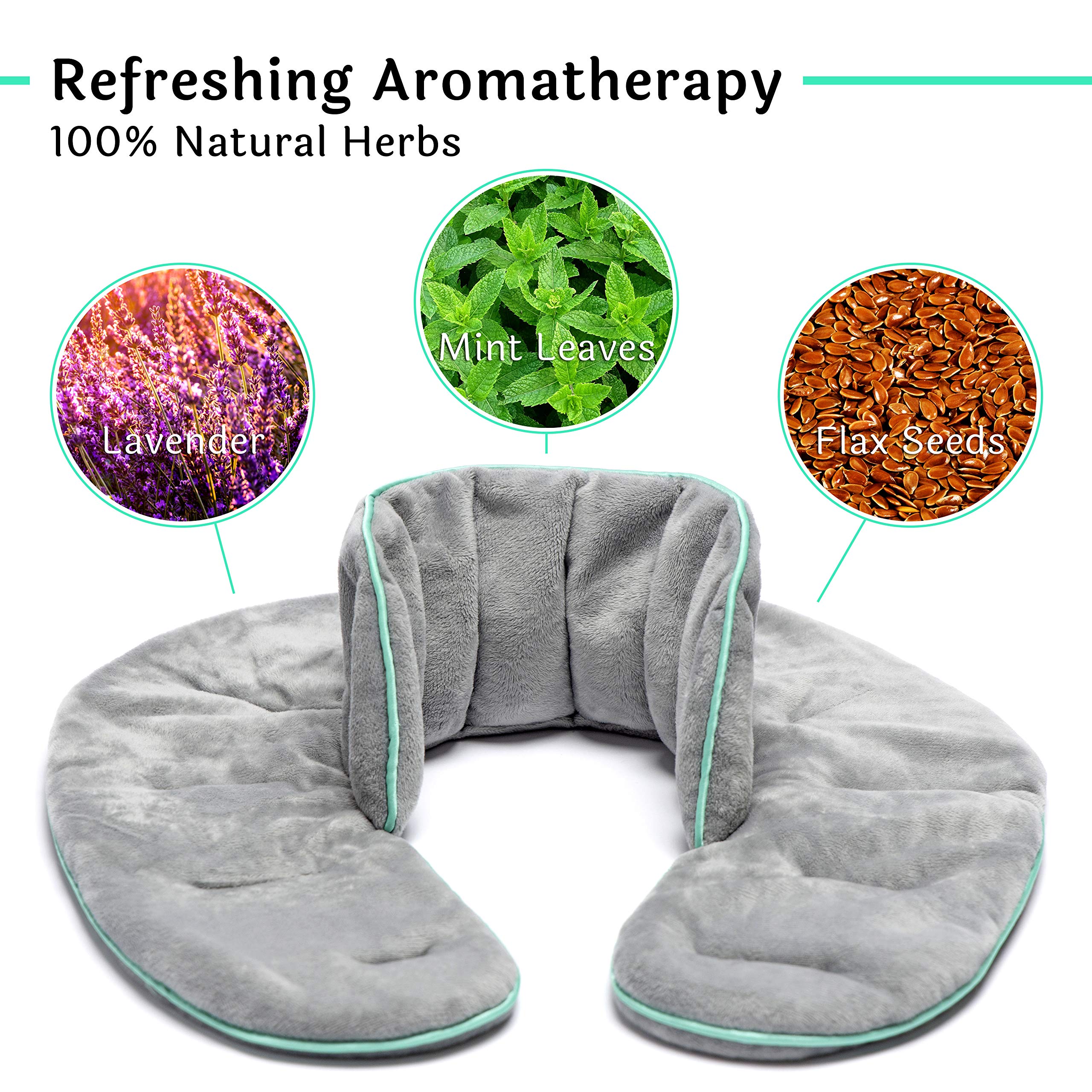 VITNESSE Microwavable Neck Wrap Weighted Herbal Aromatherapy Heating