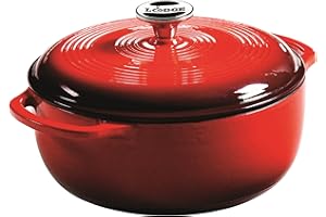 Lodge EC4D43 Color Enamel 4.5-Quart Dutch Oven (Island Spice Red)