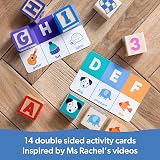 Melissa & Doug Ms. Rachel Wooden Learning Blocks 26 Letters Numbers Cards 18m+ view 3