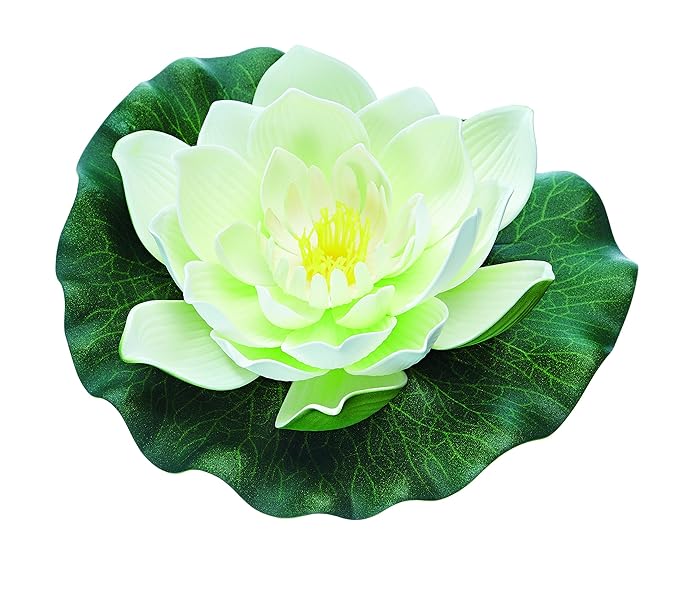 Pontec 43322 Komplettset PondoLily, weiß | Teichdeko | Dekoration | Set | Seerose