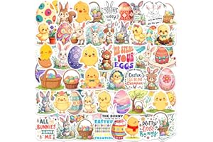 EOAOD 200Pcs Easter Stickers for Kids, Easter Egg Basket Fillers Stuffers Essentials for Kids, Vinyl Games Bunny Crafts Gift Party Favor Supplies Decorations for Teens Girls Students