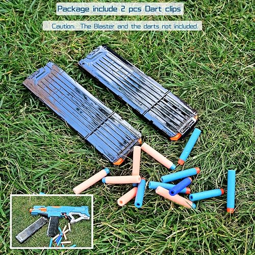 4-Pack Soft Bullet Clips – 12-Dart Quick Reload Magazines For NERF N-STRIKE ELITE Blasters (Green)