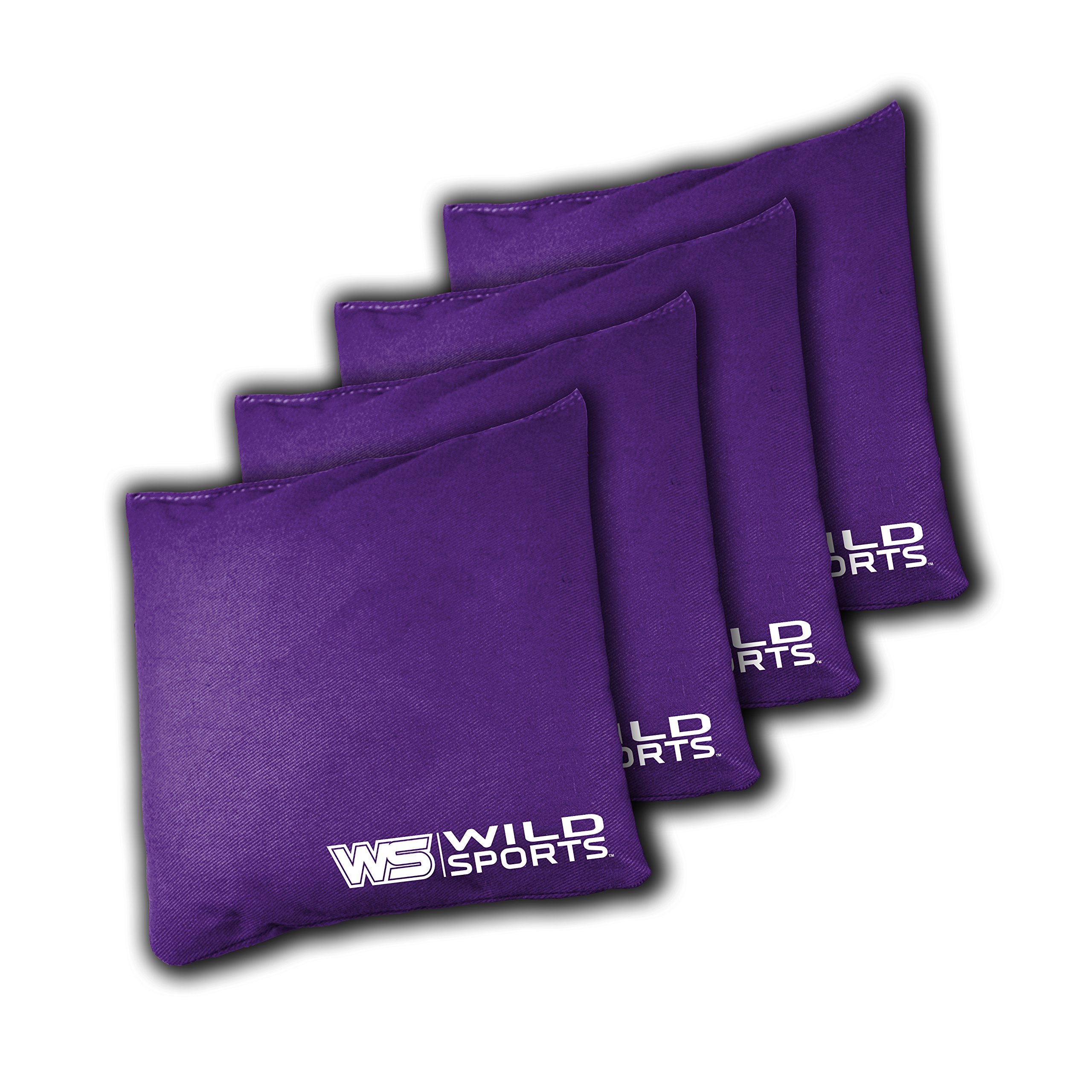 Wild Sports Authentic Cornhole Bean Bag (4 Pack), Purple