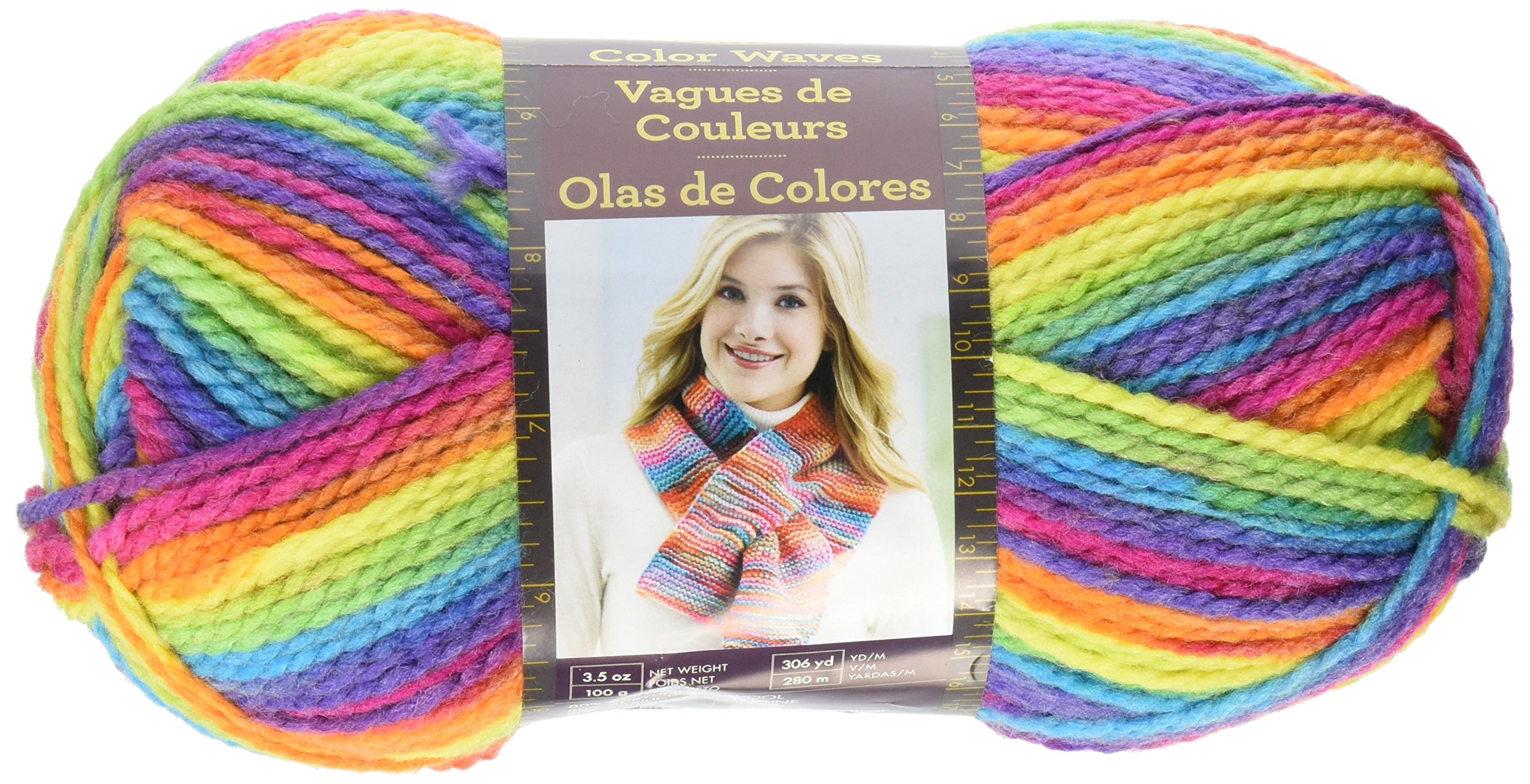 Lion Brand Yarn 595216 Color waves Yarn Rainbow NEW eBay