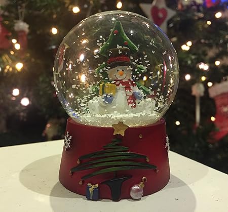 Christmas Snowman Snow Globe Glass Waterball With Snowman Xmas