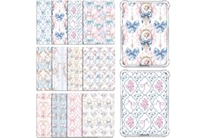 Rngmsi Insert Cardstock for Clear Case - 12 Pcs Coquete Bow Cardstock Inserts Compatible with Kindle Paperwhite 11th-12th, 6.