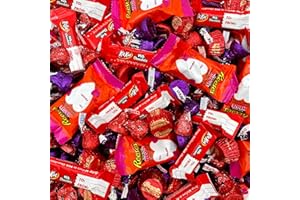 CRAZYOUTLET Chocolate Candy Assortment, HERSHEY'S KISSES, Peanut Butter Hearts, KITKAT Bars, Bulk Pack 3 Pounds (About 180 Count)