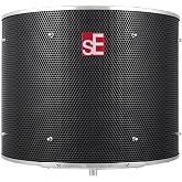 sE Electronics RF Pro Black Reflexion Filter Microphone Isolation Shield, Portable Vocal Booth for Recording, Podcasting &amp; Voice Over, Pro Sound Isolation Shield with Patented 9 Layer Acoustic Design